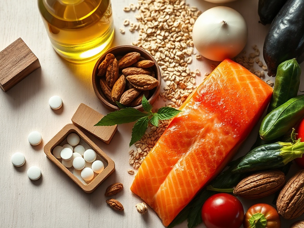 Zdrowe produkty wspierające obniżanie cholesterolu obok tabletek